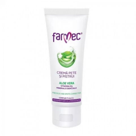 Produse pentru ingrijire si frumusete - Farmec crema pentru pete si pistrui cu aloe vera, 50ml, 6180 Zephyr Labs