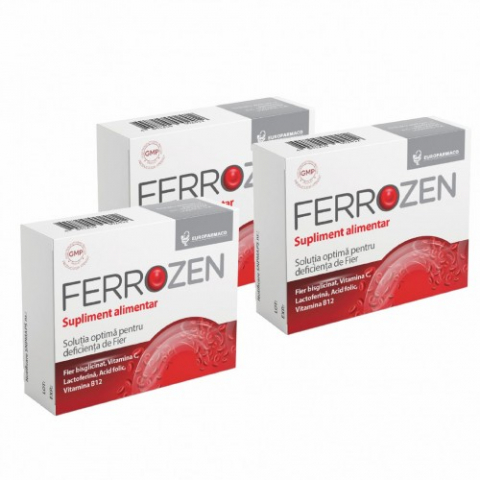 Suplimente alimentare - Ferrozen x30 capsule - Pachet 3 cutii Zephyr Labs