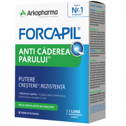 Produse pentru ingrijire si frumusete - Forcapil anti-cadere par, 30 comprimate filmate Zephyr Labs
