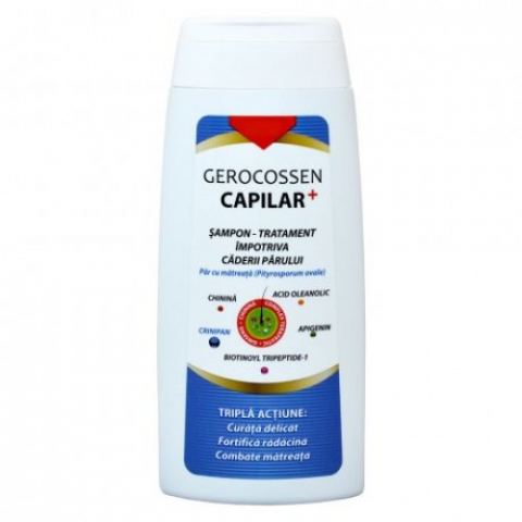 Produse pentru ingrijire si frumusete - Gerocossen Capilar+ sampon tratament impotriva caderii parului, pentru par cu matreata, 275ml Zephyr Labs