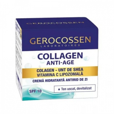 Produse pentru ingrijire si frumusete - Gerocossen Collagen Anti Age crema hidratanta antirid zi pentru ten uscat SPF10, 50ml Zephyr Labs
