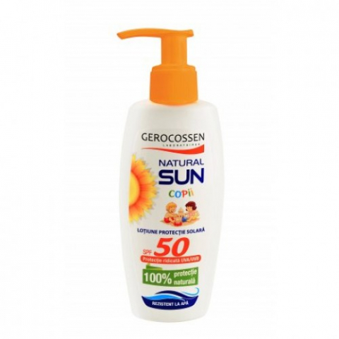 Mama si copil - Gerocossen Natural Sun lotiune pentru copii FPS50, 200ml Zephyr Labs