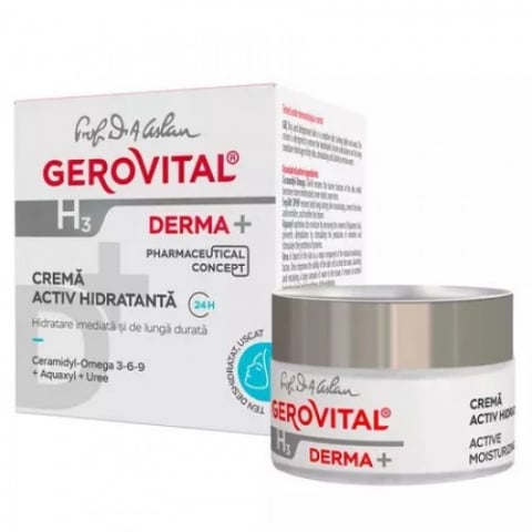Produse pentru ingrijire si frumusete - Gerovital H3 Derma+ crema activ hidratanta 24h, 50ml 380 Zephyr Labs