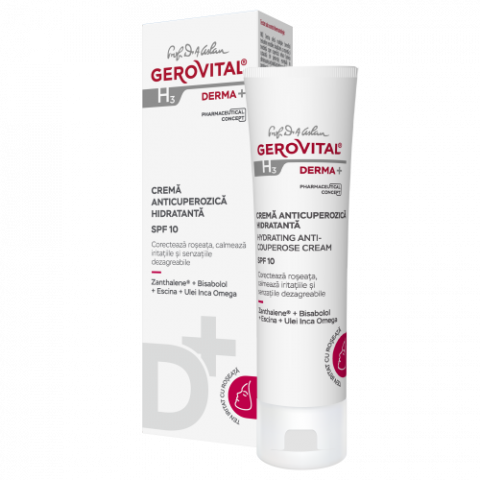 Produse pentru ingrijire si frumusete - Gerovital H3 Derma+ crema anticuperozica hidratanta SPF10, 50ml 4020 Zephyr Labs