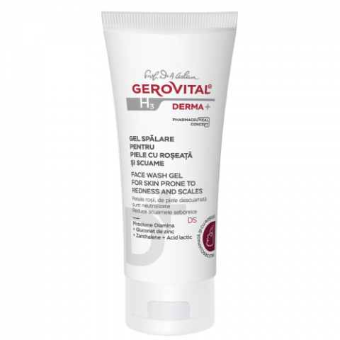 Produse pentru ingrijire si frumusete - Gerovital H3 Derma+ gel spalare pentru piele cu roseata si scuame, 150ml 4110 Zephyr Labs