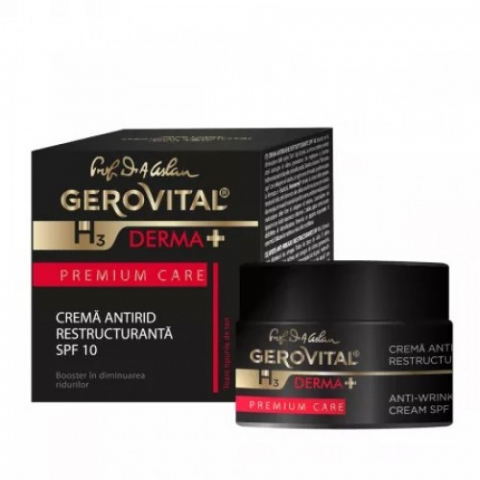 Ingrijire ten - Gerovital H3 Derma+ Premium Care crema antirid restructuranta SPF10, 50ml 4790 Zephyr Labs