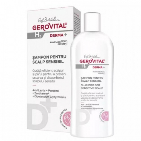 Produse pentru ingrijire si frumusete - Gerovital H3 Derma+ sampon pentru scalp sensibil, 200ml 394 Zephyr Labs