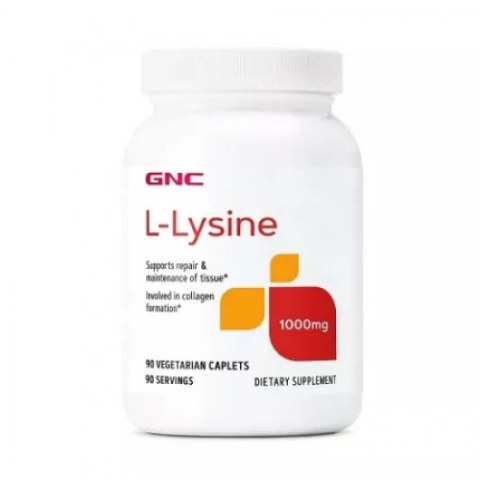 Vitamine si minerale - GNC L-Lysine, 1000 mg, 90 tablete Zephyr Labs