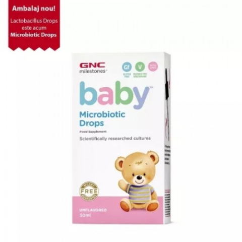 Mama si copil - GNC Microbiotic Drops Milestones Baby x 30ml 424682 Zephyr Labs