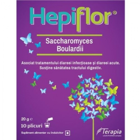 Suplimente alimentare - Hepiflor Saccharomyces Boulardii 250mg x 10 plic. Zephyr Labs