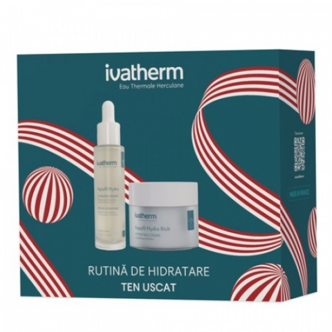 Ingrijire ten - Ivatherm Aquafil Hydra rich pachet (ser 30ml + crema 50ml) pret special Zephyr Labs