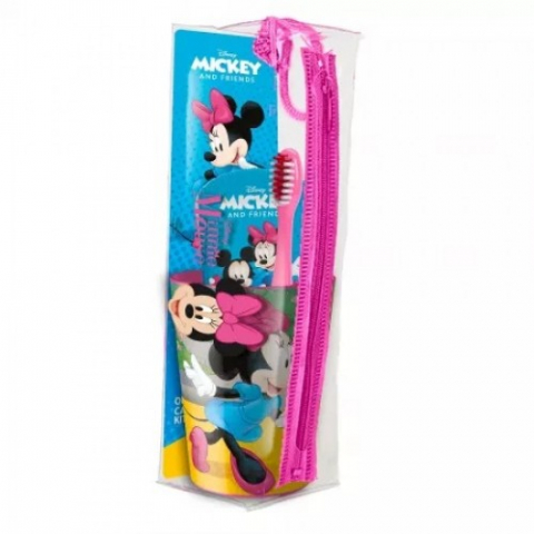 Igiena orala - Mr.White set voiaj Minnie Mouse periuta+pahar+pasta dinti cu aroma de menta, 75ml Zephyr Labs