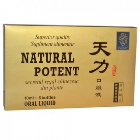 Tonice sexuale - Natural Potent Tianli, 6 fiole x 10ml