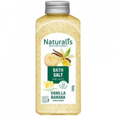 Produse pentru ingrijire si frumusete - Naturalis sare baie banane si vanilie, 1000g Zephyr Labs
