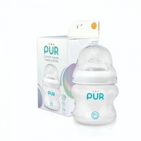 Mama si copil - Pur biberon Comfort cu gura larga, 150ml (1301) Zephyr Labs