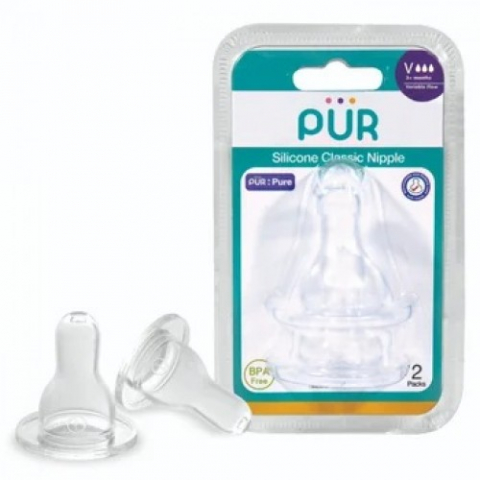 Mama si copil - Pur set tetine din silicon classic marime V +3 luni, 2 bucati (3208) Zephyr Labs