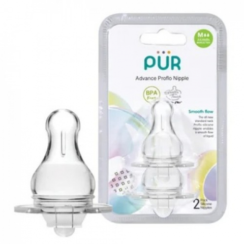 Mama si copil - Pur set tetine silicon advanced M 3-6 luni, 2 bucati (1812) Zephyr Labs