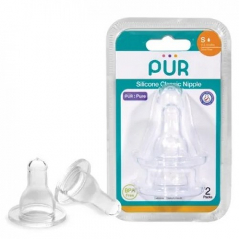 Mama si copil - Pur set tetine silicon classic S 0-3 luni, 2 bucati (3205) Zephyr Labs