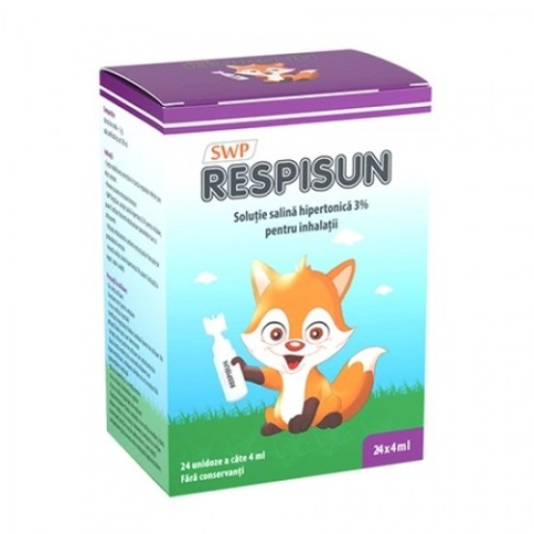 Suplimente alimentare - Respisun solutie salina hipertonica 3%, 4ml x 24 unidoze Zephyr Labs