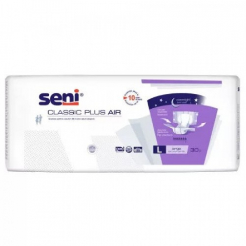 Scutece adulti - Seni Classic Plus scutece adulti Large, 30 buc. Zephyr Labs