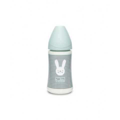 Mama si copil - Suavinex Hygge biberon 270ml, cu tetina SX Pro, iepure, menta (306683) Zephyr Labs