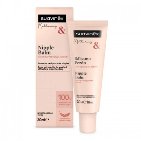 Mama si copil - Suavinex Mothering bals.mameloane cu lanolina x 30ml Zephyr Labs