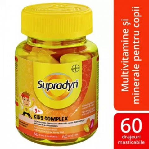 Vitamine si minerale - Supradyn Kids complex, 60 drajeuri masticabile Zephyr Labs