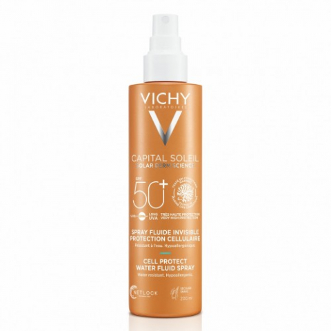 Produse pentru ingrijire si frumusete - Vichy Capital Soleil Cell Protect spray fluid invizibil SPF50+ 200ml Zephyr Labs