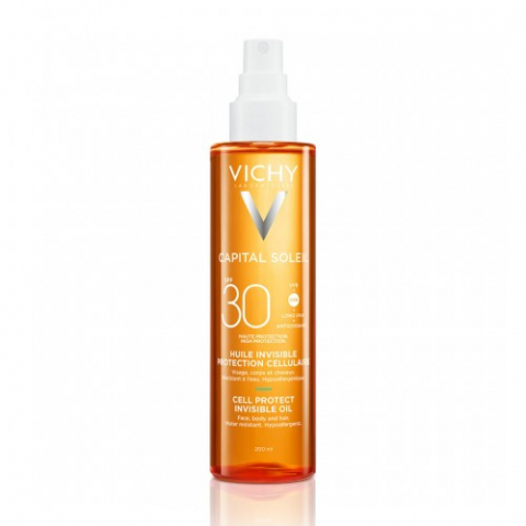 Produse pentru ingrijire si frumusete - Vichy Capital Soleil Cell Protect ulei invizibil SPF30, 200ml (15915) Zephyr Labs