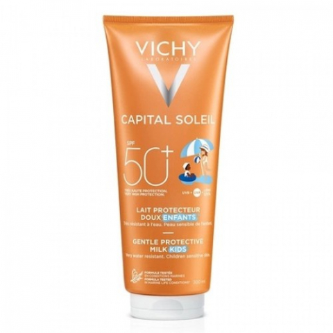 Mama si copil - Vichy Capital Soleil lapte delicat rezistent la apa, pentru copii SPF50+, 300ml (23639) Zephyr Labs