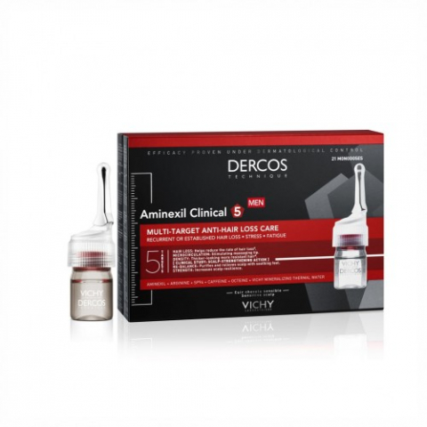 Produse pentru ingrijire si frumusete - Vichy Dercos Aminexil Clinical 5 tratament barbati 21 fiole x 6ml Zephyr Labs