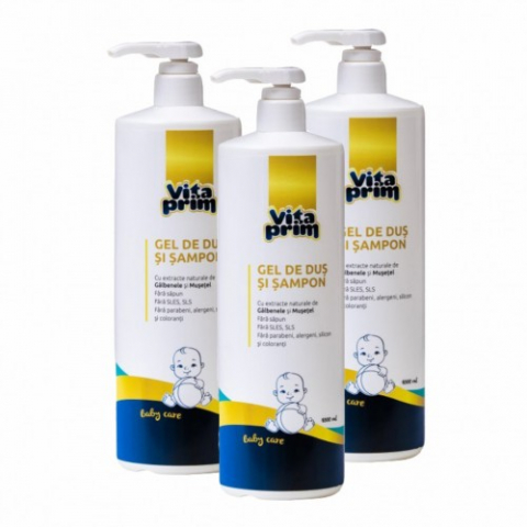 Mama si copil - Vitaprim Baby Care Gel de duş şi şampon 1L (pachet 3 buc) Zephyr Labs