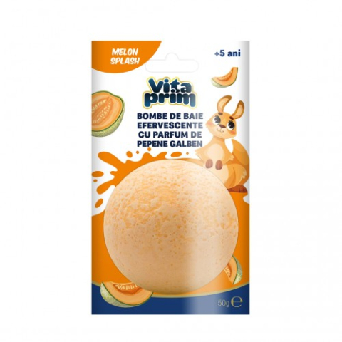 Mama si copil - Vitaprim bombe baie efervescente pepene galben x 50g Zephyr Labs