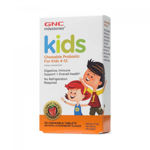 GNC Milestones Kids chewable probiotic copii 4-12 ani x 30 tab.mast.424550 Zephyr Labs
