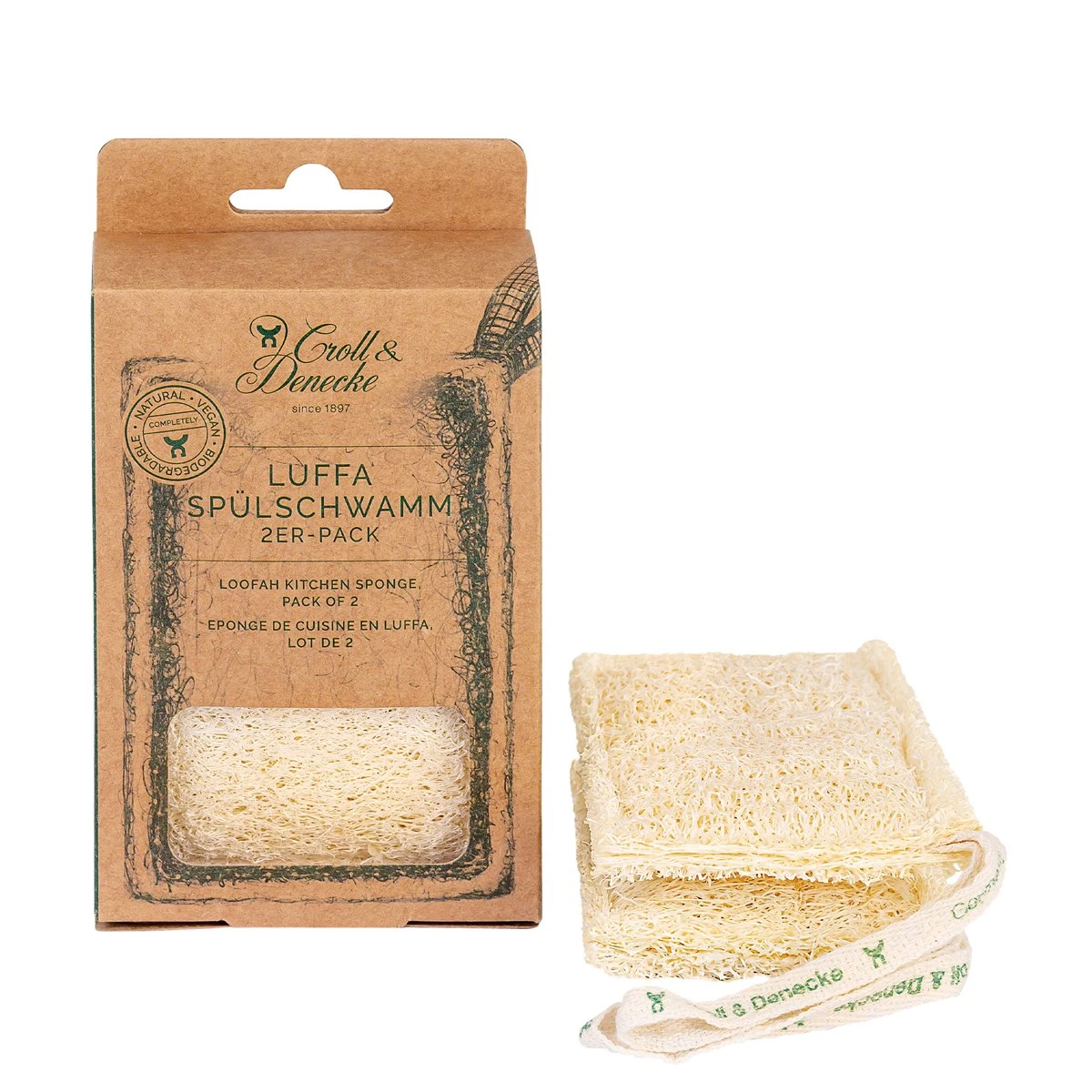 Casă - Burete din lufa pentru vase (2 buc.)