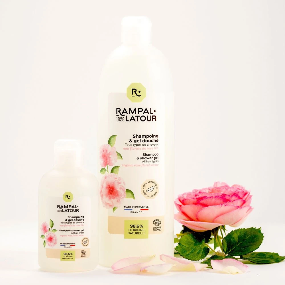 Gel de duş și şampon trandafir de Damasc (hipoalergen) | refill [1]