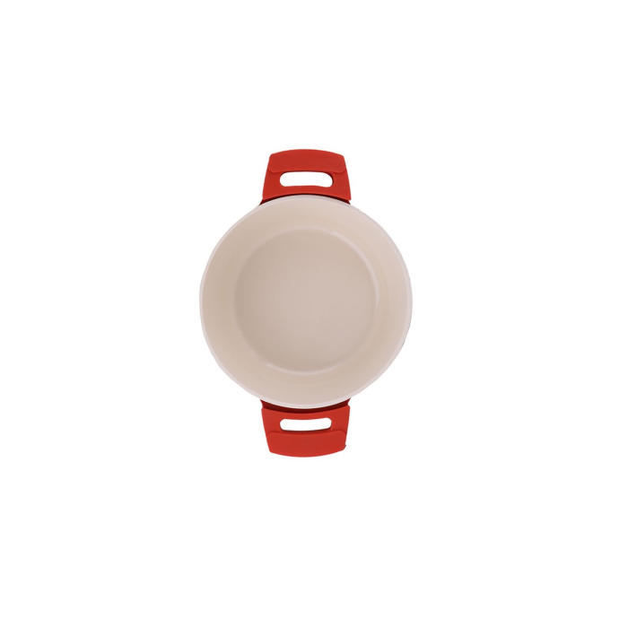 Oala cu capac ZILAN, din ceramica, diametru 24cm, capacitate 3.5l, rosu   ZLN 0897 [3]