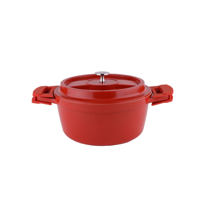 Oala cu capac ZILAN, din ceramica, diametru 28cm, capacitate 5l, rosu   ZLN 0903 [2]