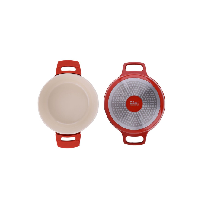 Oala cu capac ZILAN, din ceramica, diametru 28cm, capacitate 5l, rosu   ZLN 0903 [3]