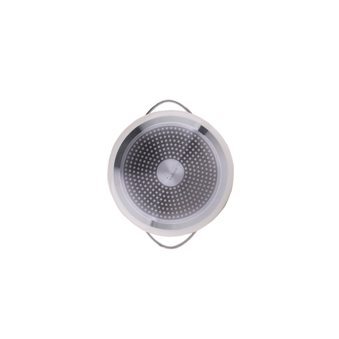 Oala cu capac ZILAN, interior din ceramica, diametru 24cm, capacitate 4l, crem   ZLN 0873 [3]