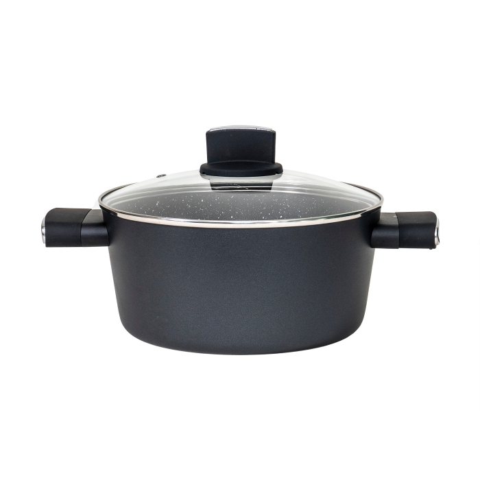 Set oale, 9 piese din aluminiu, compus din 4 oale cu manere ,1 tigaie, 4 capace sticla termorezistente   ZLN 0942 [4]