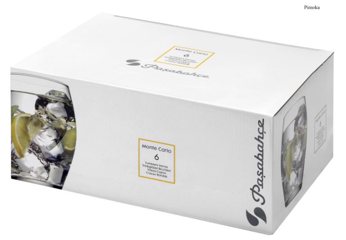 Set pahare apa MONTE CARLO 390 ml din sticla ,   pahare elegante [3]