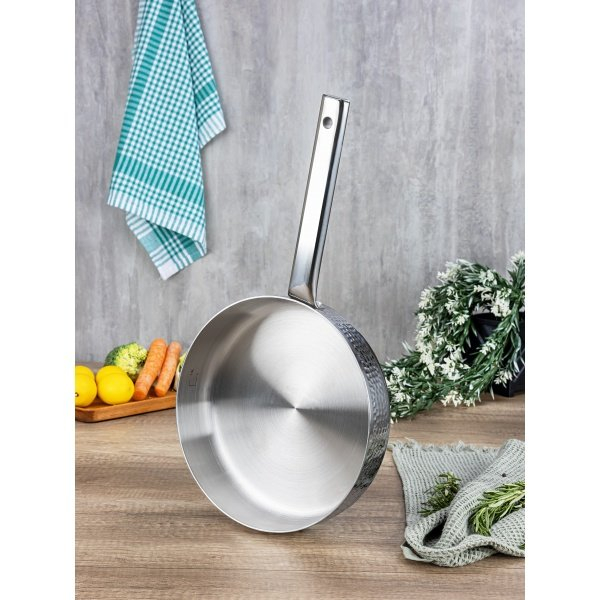Tigaie inalta Zilan ZLN1337 din otel inoxidabil, 1.5L, Diametru 24 cm, Maner nituit, Maner din inox [3]
