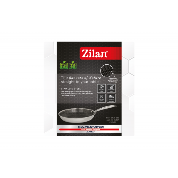 Tigaie Zilan ZLN9655 tri-ply, inox,antiaderent, protectie la zgarieturi, usor de spalat, 20 cm,1L [3]