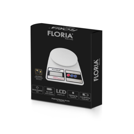 Cantar de bucatarie digital Floria ZLN9075, Capacitate 2g-10.000g, Display LCD, Maxim 10kg [1]