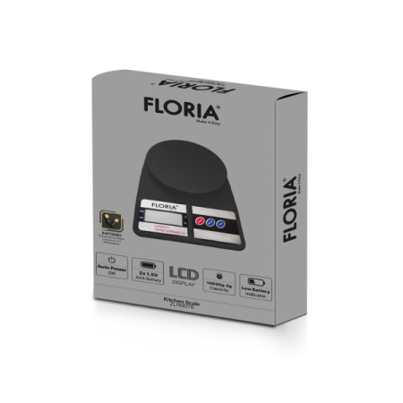 Cantar de bucatarie digital Floria ZLN9076, Capacitate 2g-10.000g, Display LCD, Maxim 10kg [1]