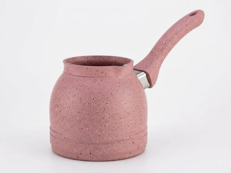 Ustensile din bucatarie - Ibric cafea granit Hascevher 650 ml, antiaderent, roz