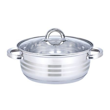 Oale - Oala cu capac Floria ZLN-4106, Inox, 24 x 9 cm, 4 L