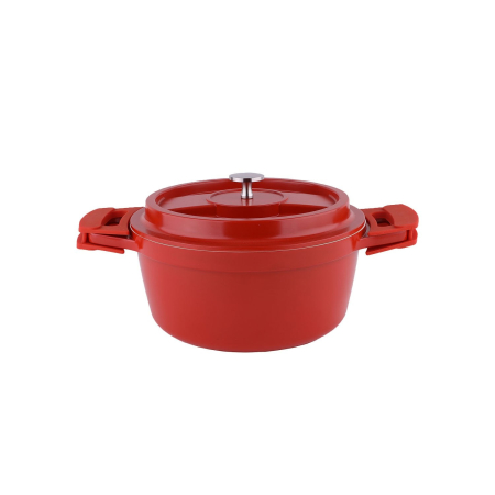 Oala cu capac ZILAN, din ceramica, diametru 28cm, capacitate 5l, rosu   ZLN 0903 [1]