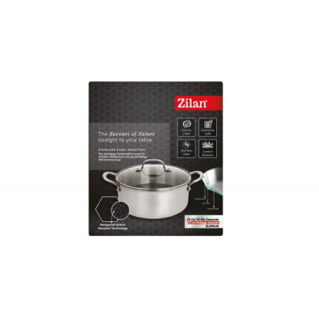 Oala cu capac ZILAN, din inox, antiaderent, diametru 24cm   ZLN 9648 [4]